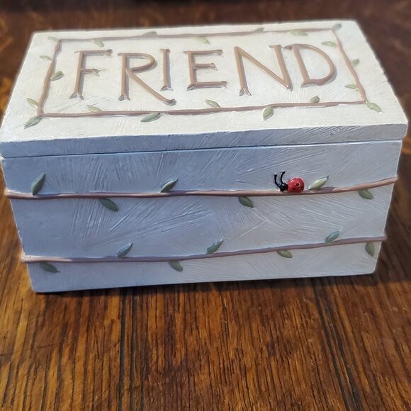 "Friends" Trinket Keepsake Gift Box by Tim Coffey for Demdaco - Picture 2 of 9
